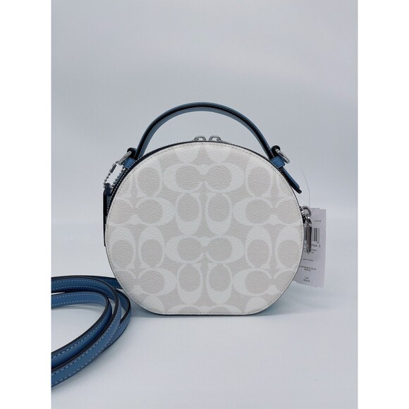 Coach CB870 Canteen Crossbody In Signature Canvas Varsity Motif Chalk Indigo NWT - Picture 3 of 12